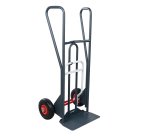 Diable à basculement assisté acier 350 kg bavette mixte poignée fermée roue increvable