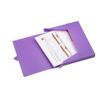 Boîte de classement plastique Viquel Class Doc - Essentiel Recycle - dos 4 cm - violet