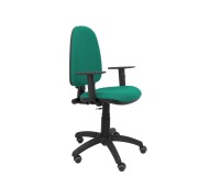 Silla de oficina Ayna brazos regulables ruedas parquet tapizado