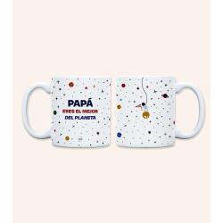 Taza "Papá, eres el mejor del planeta" 350ml, cerámica 
