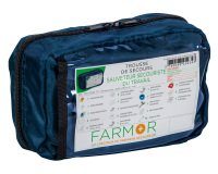 Trousse de secours S.S.T en tissu bleu