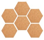 (6 unid)Tablero hexagonal corcho autoadhesivo 10mm (6 unid)