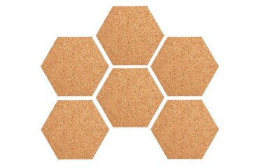 (6 unid)Tablero hexagonal corcho autoadhesivo 10mm (6 unid)