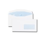 Enveloppe patte trapèze blanche C6/C5 115x229 80 g/m² fenêtre 45x100 gommée - Boite de 1000