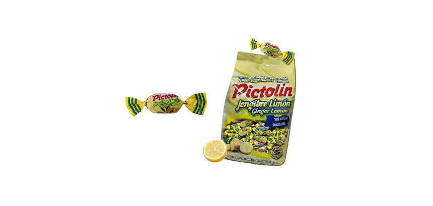 Caramelos Picolin Jengibre Limón Sin Azúcar - Bolsa 1 Kg