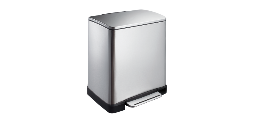 Poubelle à pédale tri sélectif E-Cube 10 + 9L