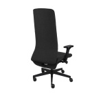 Chaise de bureau ergonomique SMART B NOIR, tissu, avec accoudoirs 3D, mécanisme synchrone, pieds noirs