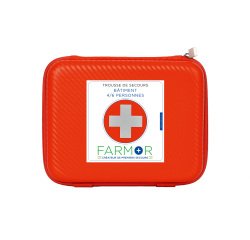 Trousse de secours Bâtiment 4/6 personnes en PU orange