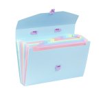 Trieur valisette 12 compartiments A4 - VIQUEL RAINBOW PASTEL - Bleu