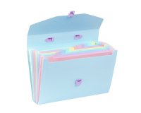 Trieur valisette 12 compartiments A4 - VIQUEL RAINBOW PASTEL - Bleu