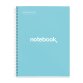 Notebook Emotions, Couverture rigide, A4, quadrillage 5x5 mm, 80 feuilles de 1 couleur, Miquelrius, Bleu Ciel.
