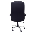 Modéle Guadalimar - Fauteuil de Direction Basculent ,Accoudoirs Fixes ,Piètement chromée ,Roulettes en nylon, Simili cuir Noir