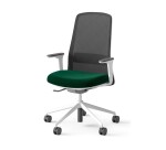 Office chair ROCKIT fabric and mesh - High backrest - 1D armrests - white structure