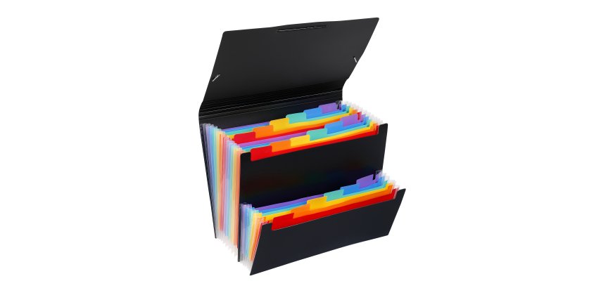 Trieur extensible plastique 18 positions Rainbow Class Viquel