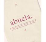 Bolsa tela regalo "Abuela. Definición" Granate

