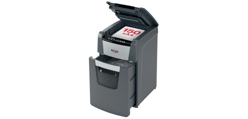 Destructeur de documents automatique et manuel Rexel Optimum AutoFeed+ 150M - P5 coupe micro