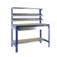 Banco de trabajo Simonwork BT1 con cajón y 3 estantes An 90 cm azul/madera