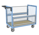 Chariot conteneur grillagé sans toit, 1000 x 600 mm, 250 kg