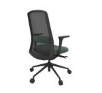 ROCKIT office chair fabric and mesh - High back with lumbar support - 1D armrests - Black structure
