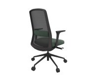 ROCKIT office chair fabric and mesh - High back with lumbar support - 1D armrests - Black structure