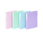 Chemise à élastique 3 rabats - 12 x16 cm - RAINBOW PASTEL VIQUEL - Coloris assortis