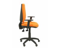 Elche S brazos regulables ruedas parquet tapizado - Naranja