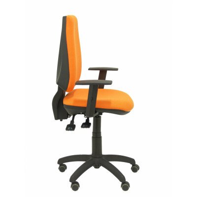Elche S brazos regulables ruedas parquet tapizado - Naranja