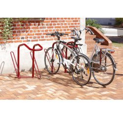 Range 2 vélos pour antivol U : roue avant et cadre
