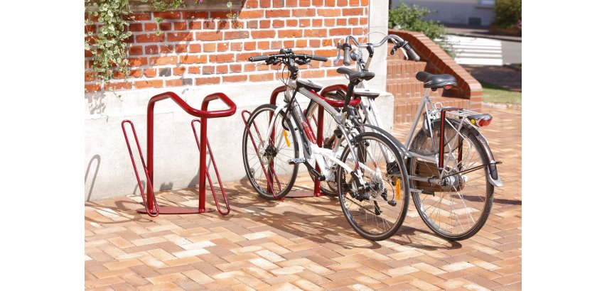 Range 2 vélos pour antivol U : roue avant et cadre