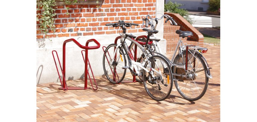 Range 2 vélos pour antivol U : roue avant et cadre