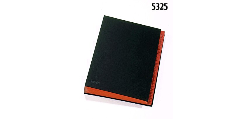 Trieur carte Extendos 25 divisions onglets alphabétiques coloris noir