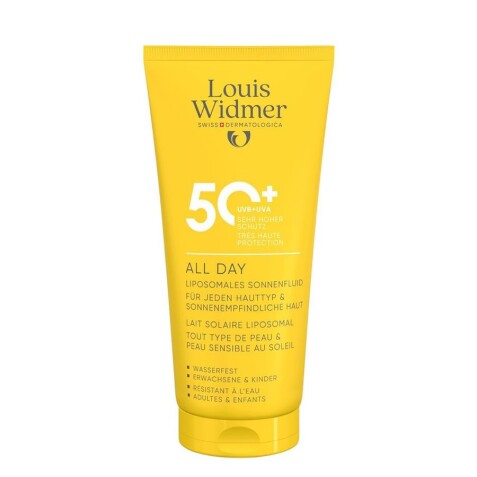 WIDMER Crème Solaire avec parfum 50+ - Sun All Day - Tube 100 ml