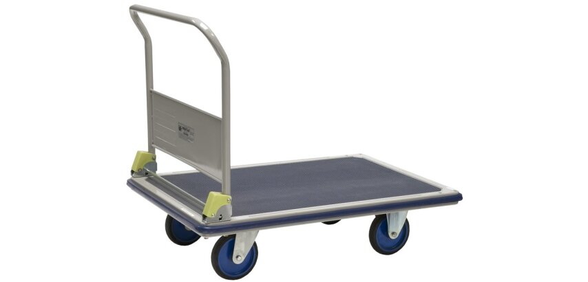 Prestar® Chariot pliable plateau tôle antidérapant sans frein 500 kg 1240 x 790 mm