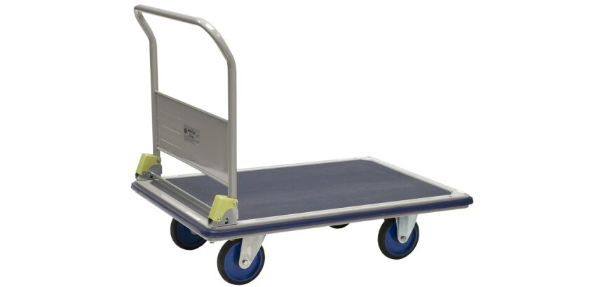 Prestar® Chariot pliable plateau tôle antidérapant sans frein 500 kg 1240 x 790 mm