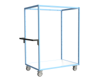 Servante multi-niveaux plateau bois 250 kg 1200 x 800 mm roue TPE