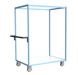 Servante multi-niveaux plateau bois 250 kg 1200 x 800 mm roue TPE