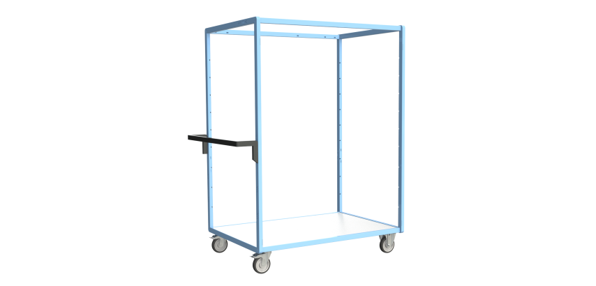 Servante multi-niveaux plateau bois 250 kg 1200 x 800 mm roue TPE