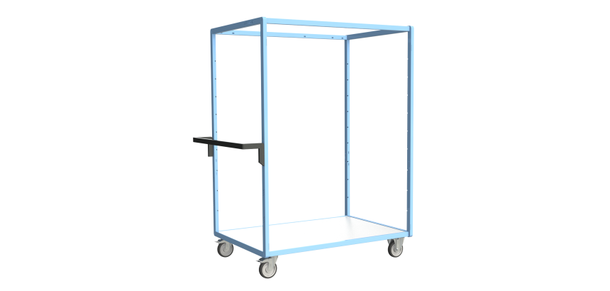 Servante multi-niveaux plateau bois 250 kg 1200 x 800 mm roue TPE