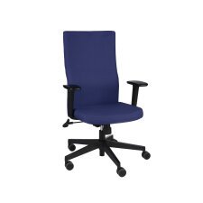 Chaise de bureau ergonomique TEAM PLUS, tissu, avec accoudoirs 1D, mécanisme synchrone, pieds noirs