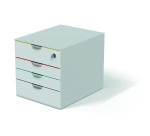 Module de classement Durable Varicolor® Mix Safe 4 tiroirs liseré de couleur