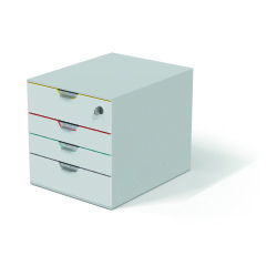 Module de classement Durable Varicolor® Mix Safe 4 tiroirs liseré de couleur