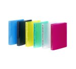Classeur 4 anneaux plastifié Propyglass Viquel - dos 3,5 cm - couleurs translucides assorties