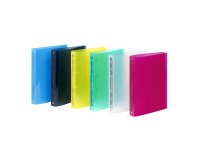 Classeur 4 anneaux plastifié Propyglass Viquel - dos 3,5 cm - couleurs translucides assorties