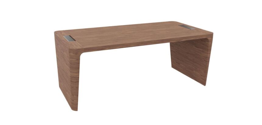 Bureau droit Direction Xennon finition placage bois L 190 cm