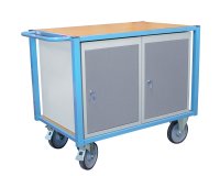 Servante établi équipée 2 blocs porte plateau médium 1060 x 680 mm 500 kg roue TPE