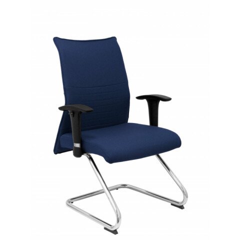 Sillón Albacete confidente patín tapizado - Azul marino