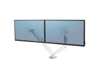 Brazo para monitor doble Platinum Series™ Blanco Fellowes