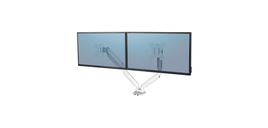 Brazo para monitor doble Platinum Series™ Blanco Fellowes