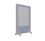 Cloison acoustique Enzo avec tableau d'écriture émaillé blanc  - sur roulettes  L 120 x H 170 CM