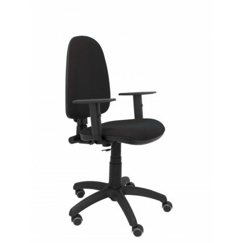 Ayna brazos regulables ruedas parquet tapizado - Negro